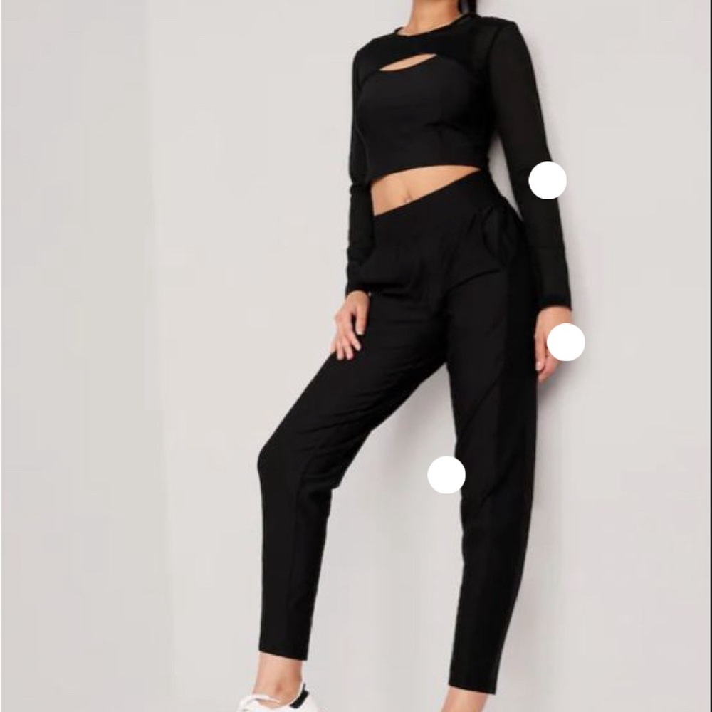 Old Navy High Waist Power Soft Pants Joggers Black Small